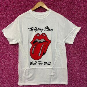 The Rolling Stones Hot Lips World Tour 81-82 Rock Band Tee M